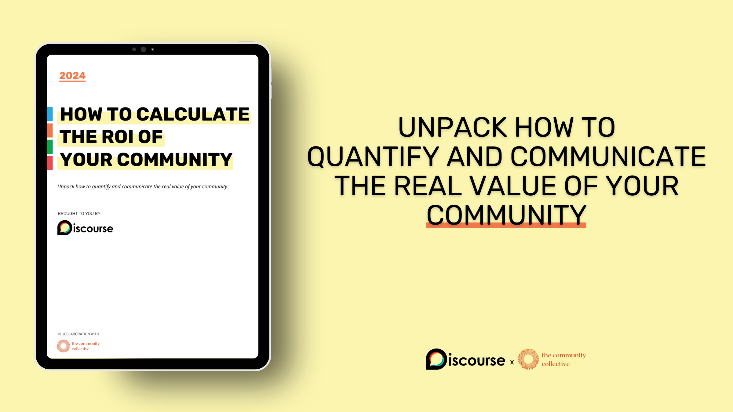 How to calculate the ROI of your community in an ipad.